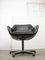 Mid-Century Chocolate Brown Leather Swivel Chair 15