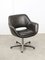 Mid-Century Chocolate Brown Leather Swivel Chair 7