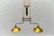Mid-Century Brass and Metal Billiard Ceiling Lamp, 1960s 4