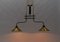Mid-Century Brass and Metal Billiard Ceiling Lamp, 1960s 3