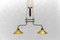 Mid-Century Brass and Metal Billiard Ceiling Lamp, 1960s, Image 1