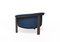 Modern Agnes Armchair in Walnut and Blue Wool Fabric by Javier Gomez 4