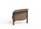 Modern Agnes Armchair in Walnut and Brown Wool Fabric by Javier Gomez, Image 3