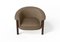 Modern Agnes Armchair in Walnut and Brown Wool Fabric by Javier Gomez, Image 5