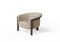 Modern Agnes Armchair in Walnut and Cream Wool Fabric by Javier Gomez 1