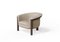 Modern Agnes Armchair in Walnut and Cream Wool Fabric by Javier Gomez, Image 1