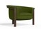 Modern Agnes Armchair in Walnut and Green Wool Fabric by Javier Gomez, Image 5