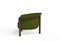Modern Agnes Armchair in Walnut and Green Wool Fabric by Javier Gomez, Image 7