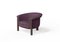 Modern Agnes Armchair in Walnut and Purple Wool Fabric by Javier Gomez 1