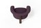 Modern Agnes Armchair in Walnut and Purple Wool Fabric by Javier Gomez 6