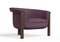Modern Agnes Armchair in Walnut and Purple Wool Fabric by Javier Gomez, Image 4