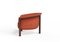 Modern Agnes Armchair in Walnut and Salmon Wool Fabric by Javier Gomez 3