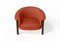 Modern Agnes Armchair in Walnut and Salmon Wool Fabric by Javier Gomez, Image 4