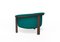 Modern Agnes Armchair in Walnut and Teal Wool Fabric by Javier Gomez 3