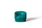 Modern Gentle Armchair in Teal Leather and Metal by Javier Gomez, Image 2