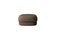 Modern Gentle Small Pouf in Brown Fabric and Bronze Metal by Javier Gomez 1