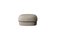 Moderner Gentle Small Pouf aus cremefarbenem Stoff und bronzefarbenem Metall von Javier Gomez 1