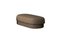 Modern Gentle Big Pouf in Brown Fabric and Bronze Metal by Javier Gomez, Image 1