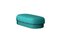 Modern Gentle Big Pouf in Teal Fabric and Bronze Metal by Javier Gomez 1