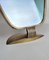 Mid-Century Italian Table Mirror in Brushed Brass, 1950s, Image 3