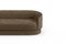 Sofá Gentle moderno de terciopelo marrón y metal bronce de Javier Gomez, Imagen 4