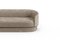 Sofá Gentle moderno de terciopelo crema y metal bronce de Javier Gomez, Imagen 4