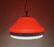 Space Age Orange Hanging Lamp by Harvey Guzzini, 1960s 4