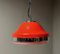 Space Age Orange Hanging Lamp by Harvey Guzzini, 1960s, Image 3