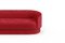 Modern Gentle Sofa in Red Velvet and Bronze Metal by Javier Gomez 4