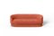 Modern Gentle Sofa in Salmon Velvet and Bronze Metal by Javier Gomez, Image 2