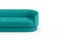 Modern Gentle Sofa in Teal Velvet and Bronze Metal by Javier Gomez, Image 4