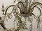 Lámpara de araña de flores de Murano con cuentas de cristal, años 40, Imagen 14