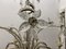 Lámpara de araña de flores de Murano con cuentas de cristal, años 40, Imagen 9
