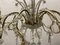 Lámpara de araña de flores de Murano con cuentas de cristal, años 40, Imagen 3