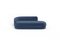 Modernes Gentle Daybed aus blauem Samt und bronzefarbenem Metall von Javier Gomez 2