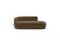 Modern Gentle Daybed in Brown Velvet and Bronze Metal by Javier Gomez 2