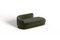 Modern Gentle Daybed in Green Velvet and Bronze Metal by Javier Gomez 1