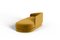 Modern Gentle Daybed in Mustard Velvet and Bronze Metal by Javier Gomez 3