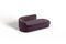 Modern Gentle Daybed in Purple Velvet and Bronze Metal by Javier Gomez, Image 1