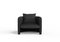 Modern Sunset Armchair in Black Fabric and Black Stained Ash by Javier Gomez, Image 2