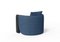 Modern Sunset Armchair in Blue Fabric and Black Stained Ash by Javier Gomez 5