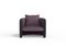 Modern Sunset Armchair in Purple Fabric and Black Stained Ash by Javier Gomez, Image 2