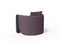 Modern Sunset Armchair in Purple Fabric and Black Stained Ash by Javier Gomez 4