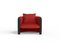 Modern Sunset Armchair in Red Fabric and Black Stained Ash by Javier Gomez, Image 2