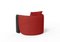 Moderner Sunset Armlehnstuhl aus rotem Stoff und schwarz gebeizter Esche von Javier Gomez 4