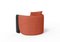 Modern Sunset Armchair in Salmon Fabric and Black Stained Ash by Javier Gomez 4