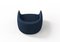 Modern Bubble Armchair in Blue Boucle and Walnut by Javier Gomez 4