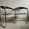 Black and Chrome Cnastra Cantilever Chairs from Arrben, 1970s, Set of 2 2