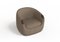 Modern Bubble Armchair in Brown Boucle and Walnut by Javier Gomez, Image 3