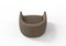 Modern Bubble Armchair in Brown Boucle and Walnut by Javier Gomez 4